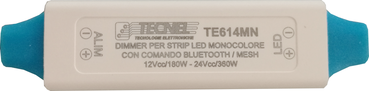 TE614MN - Dimmer STRIP LED Monocolore Bluetooth Mesh 12/24V 180/360W
